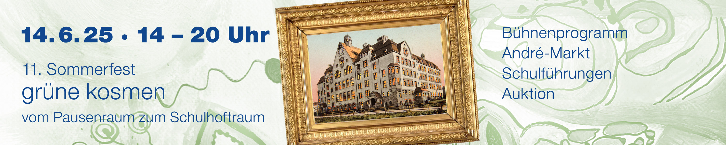 ein Banner mit der aktuellen Titelgrafik fürs Sommerfest